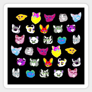 Pride flag cats Magnet